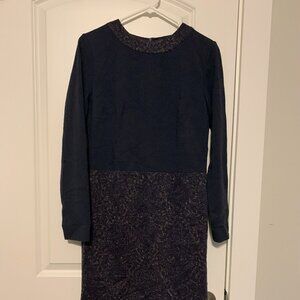 Doncaster dark navy LS dress size 8